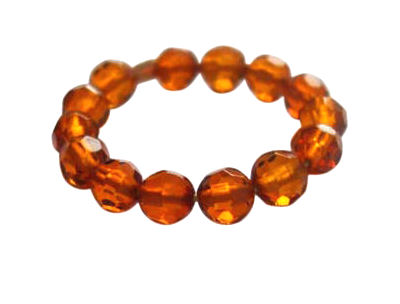 Baltic Amber Eternity ring in 18k gold