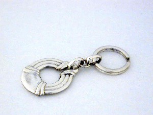 Solid ELEGANCE sterling silver keyring