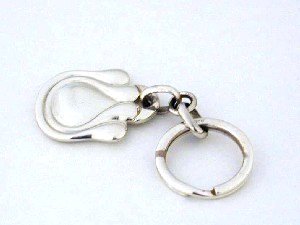 DALI solid sterling silver keyring