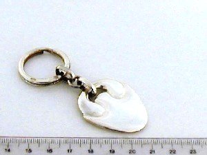 TAPIES solid sterling silver keyring